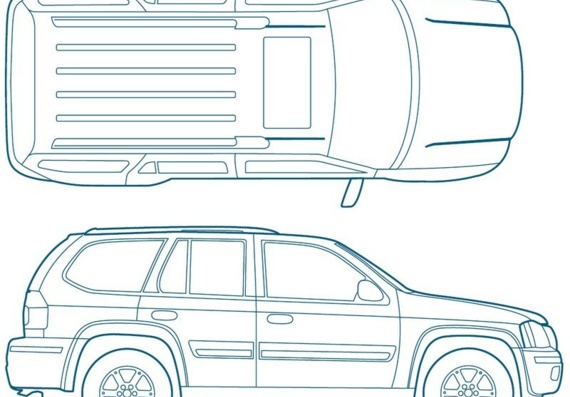 Isuzus Ascender (2007) (Isuzu Ascender (2007)) are drawings of the car